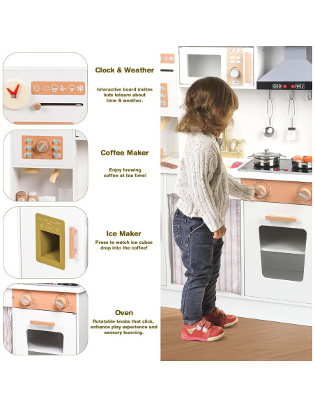 Juego de Cocina de Madera Vanplay para Niños 3-9 Años