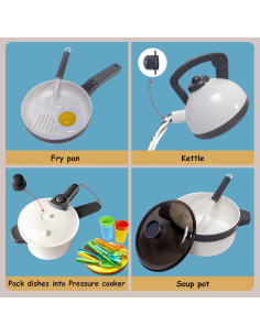 Juego de Cocina para Niños GJOF2YK 72 Piezas Utensilios 2