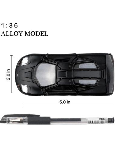 Coche de Diecast McLaren F1 TOKAXI 1/36 Retroceso Negro