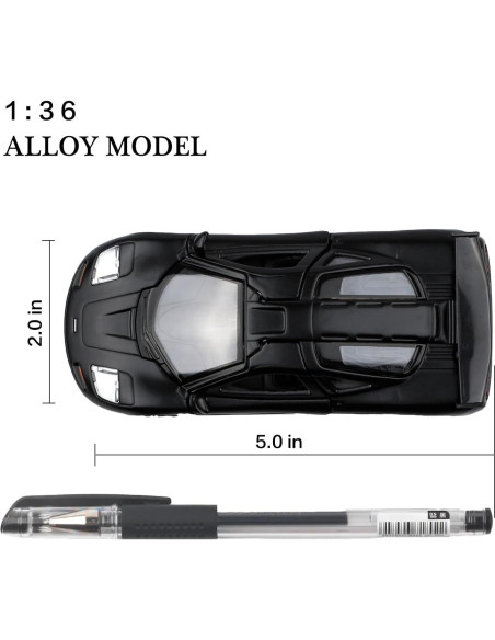 Coche de Diecast McLaren F1 TOKAXI 1/36 Retroceso Negro