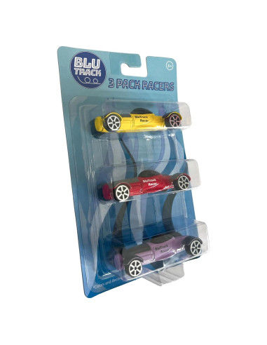 Racers BluTrack - Paquete de 3 Coches a Escala 1/64