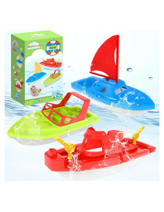 Barcos de Juguete FUN LITTLE TOYS 3 PCS para Baño 27,94 cm