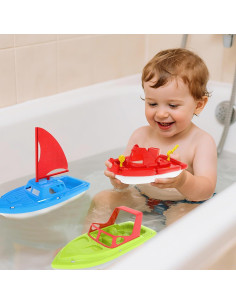 Barcos de Juguete FUN LITTLE TOYS 3 PCS para Baño 27,94 cm 2