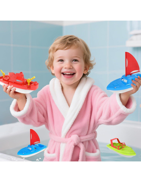 Barcos de Juguete FUN LITTLE TOYS 3 PCS para Baño 27,94 cm