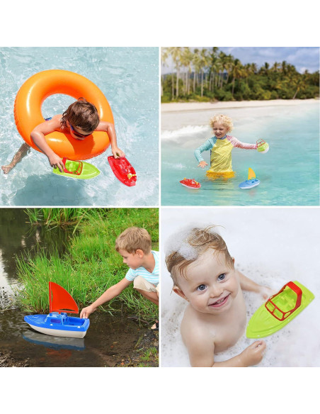 Barcos de Juguete FUN LITTLE TOYS 3 PCS para Baño 27,94 cm