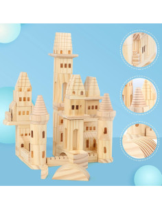 75 Piezas Bloques de Castillo de Madera Garlictoys 2