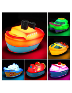 Set de 6 Barcos Flotantes de Goma Yeonha Toys con Luz