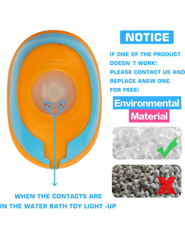 Set de 6 Barcos Flotantes de Goma Yeonha Toys con Luz