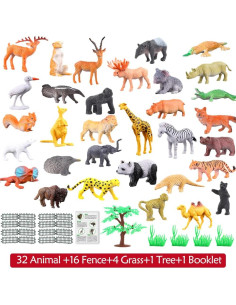 Set de 54 Figuras de Animales de Jungla ValeforToy 2