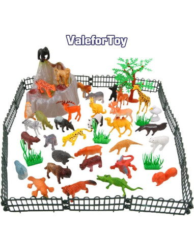 Conjunto de Animales de Jungla 54 Piezas ValeforToy