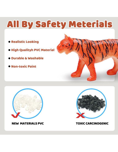 Conjunto de Animales de Jungla 54 Piezas ValeforToy