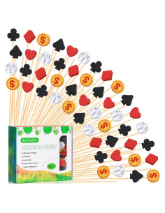 Palillos de cóctel Casino 100 unidades Dados de Póker