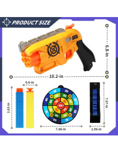 Paquete de 2 Pistolas Nerf RLZHLYC con 80 Dardos de Espuma 2