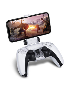 Soporte para teléfono TNP PS5 - Clip ajustable para DualSense