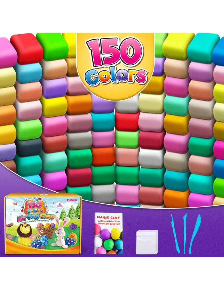 Arcilla Secada al Aire ESSENSON 150 Colores para Niños
