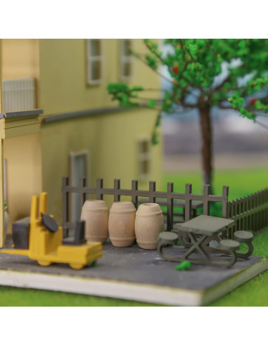 Barriles de Madera 50pcs EVEMODEL 13.8mm Escala HO OO