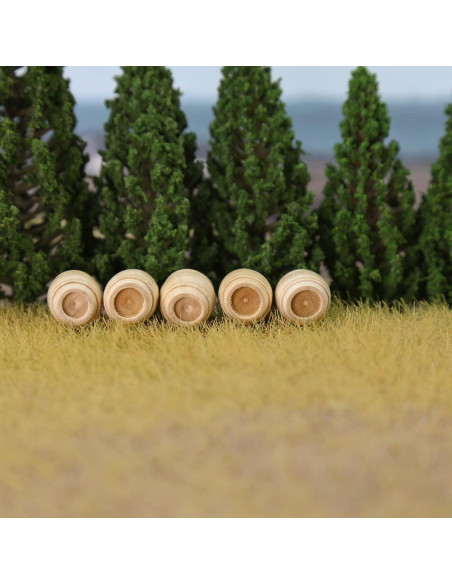 Barriles de Madera 50pcs EVEMODEL 13.8mm Escala HO OO