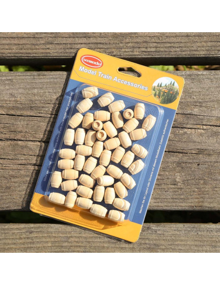 Barriles de Madera 50pcs EVEMODEL 13.8mm Escala HO OO