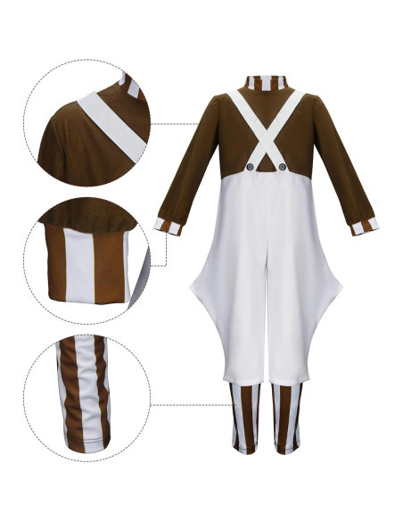 Disfraz de Trabajador de Fábrica de Chocolate Vikidoky