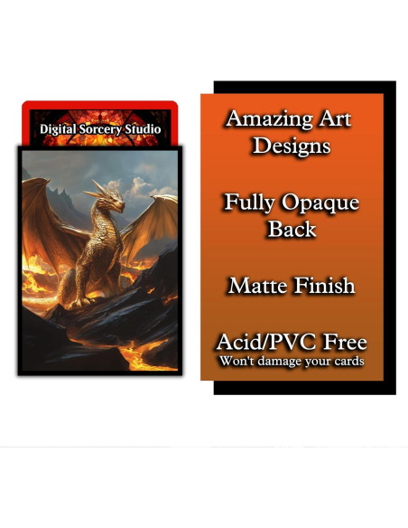 Mangas para Cartas Digital Sorcery Dragón de Bronce 102 Unidades