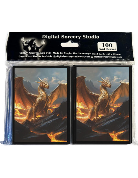 Mangas para Cartas Digital Sorcery Dragón de Bronce 102 Unidades