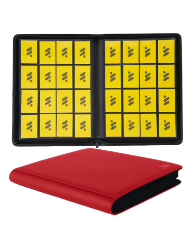 Carpeta de Tarjetas MORABTO 16 Bolsillos Rojo 1024 Tarjetas