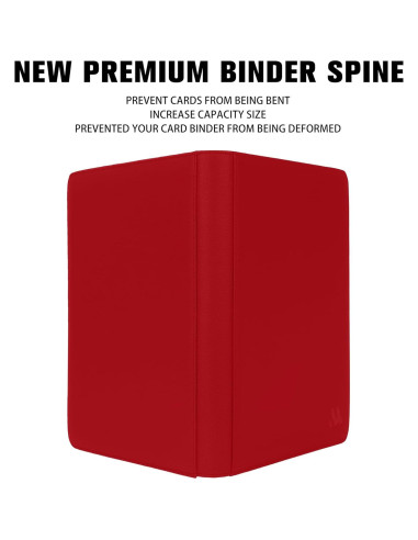 Carpeta de Tarjetas MORABTO 16 Bolsillos Rojo 1024 Tarjetas