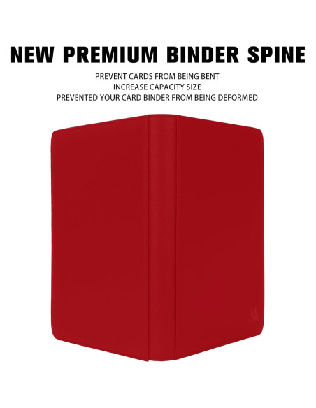 Carpeta de Tarjetas MORABTO 16 Bolsillos Rojo 1024 Tarjetas