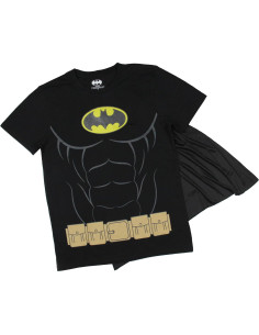 Camisa disfraz Batman DC Comics con capa desmontable 2