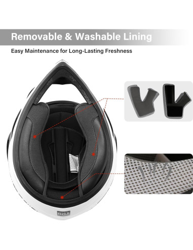 Casco de Motocicleta TCMT Off-Road MX Unisex Adulto