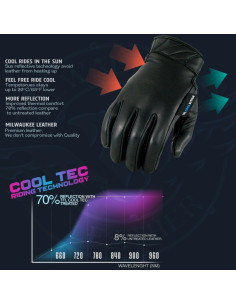 Guantes de motocicleta Milwaukee Leather MG7502 negros con gel 2