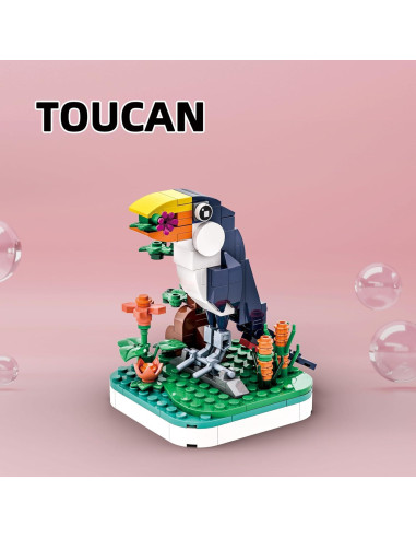 Apostrophe Games Kit de Bloques Aves 900 Piezas 6 Modelos