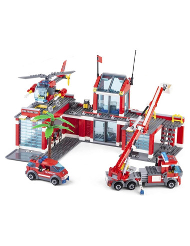 Estación de Bomberos General Jim 774 Piezas Modular 2 Niveles