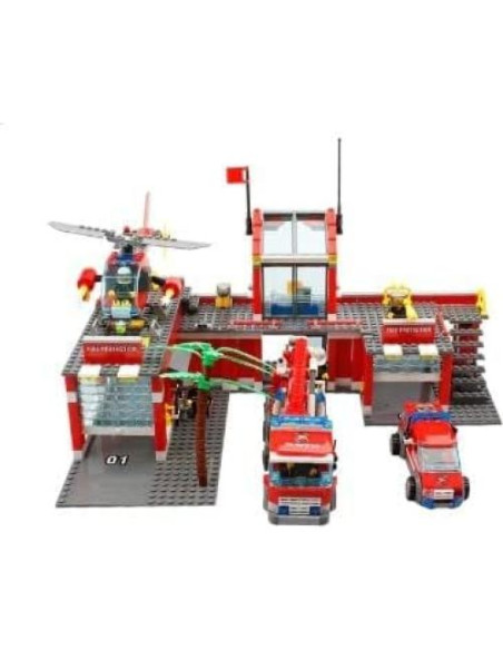 Estación de Bomberos General Jim 774 Piezas Modular 2 Niveles
