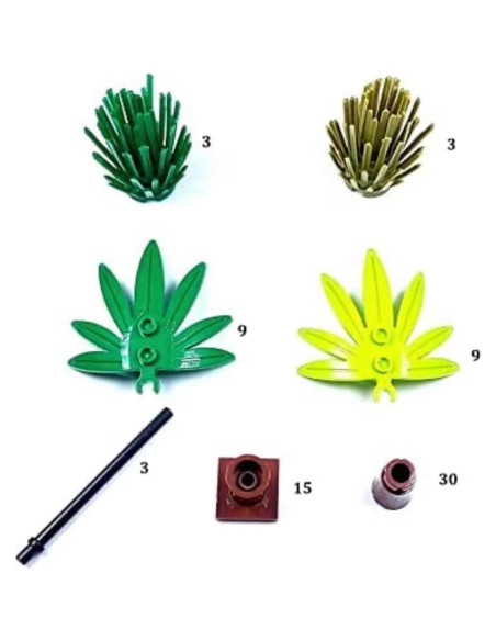 Juego de Bloques Modular General Jim 75 Piezas Palmeras 12,7 cm