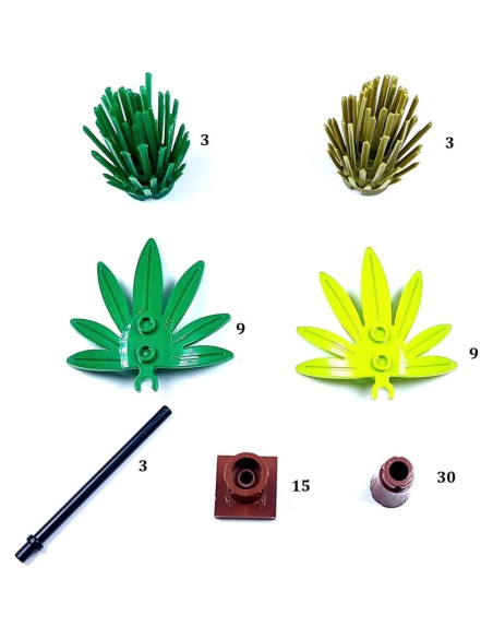 Juego de Bloques Modular General Jim 75 Piezas Palmeras 12,7 cm