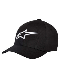 Gorra Flexfit Alpinestars Curva Hombre Negro/Blanco