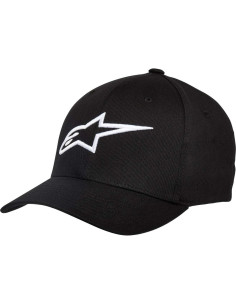 Gorra Flexfit Alpinestars Curva Hombre Negro/Blanco 2