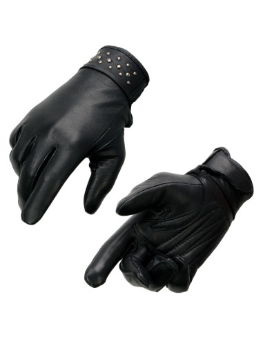 Guantes de moto mujer Milwaukee Leather MG7760 cuero negro