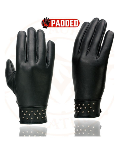 Guantes de moto mujer Milwaukee Leather MG7760 cuero negro