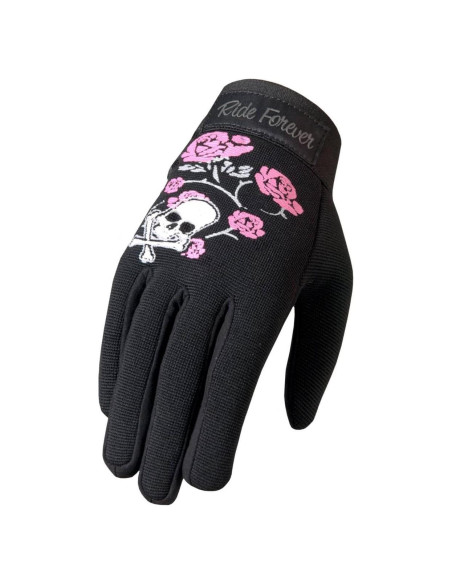 Guantes Mecánicos Hot Leathers para Damas con Calaveras