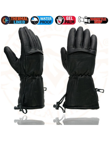 Guantes de Moto Milwaukee Leather SH292 Cuero Impermeable