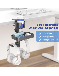 Soporte para Tazas KDD con Ganchos para Auriculares 360 2