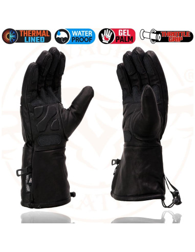 Guantes de Moto Milwaukee Leather SH292 Cuero Impermeable