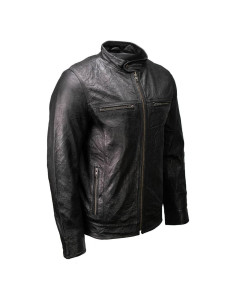 Chaqueta de moto Milwaukee Leather SFM1866 cuero negro
