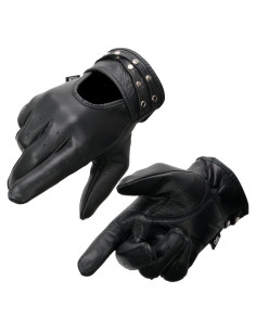 Guantes de moto mujer Milwaukee Leather MG7765 cuero negro