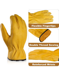 Guantes de Trabajo ANDANDA de Cuero Industrial Medianos 2