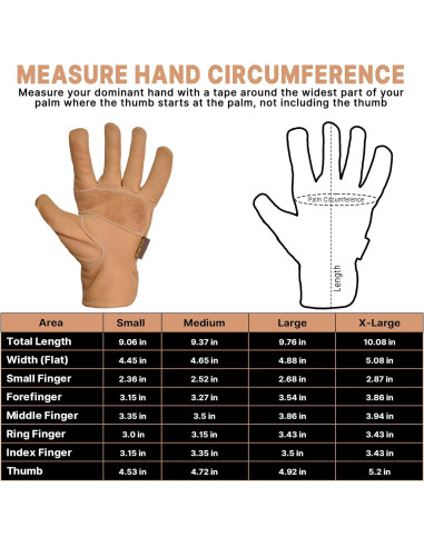 Guantes de Trabajo de Cuero Premium Reforzados para Hombres