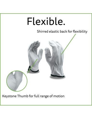 Guantes de Conductor Cordova 8500L de Cuero de Cabra, 12 Pzas