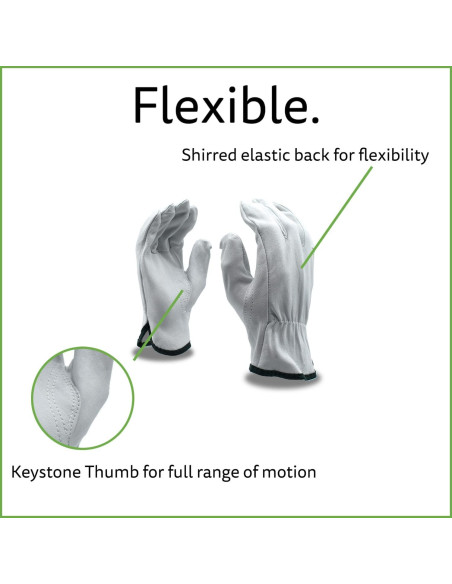 Guantes de Conductor Cordova 8500L de Cuero de Cabra, 12 Pzas